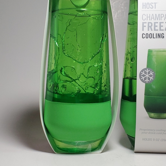 HOST Champagne Freeze Flutes in Green, Set of Two NEW in Box - Picture 9 of 11